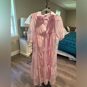 Pink Plaid Women's Dress